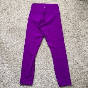 Lululemon Purple Yoga Crop Pants 6